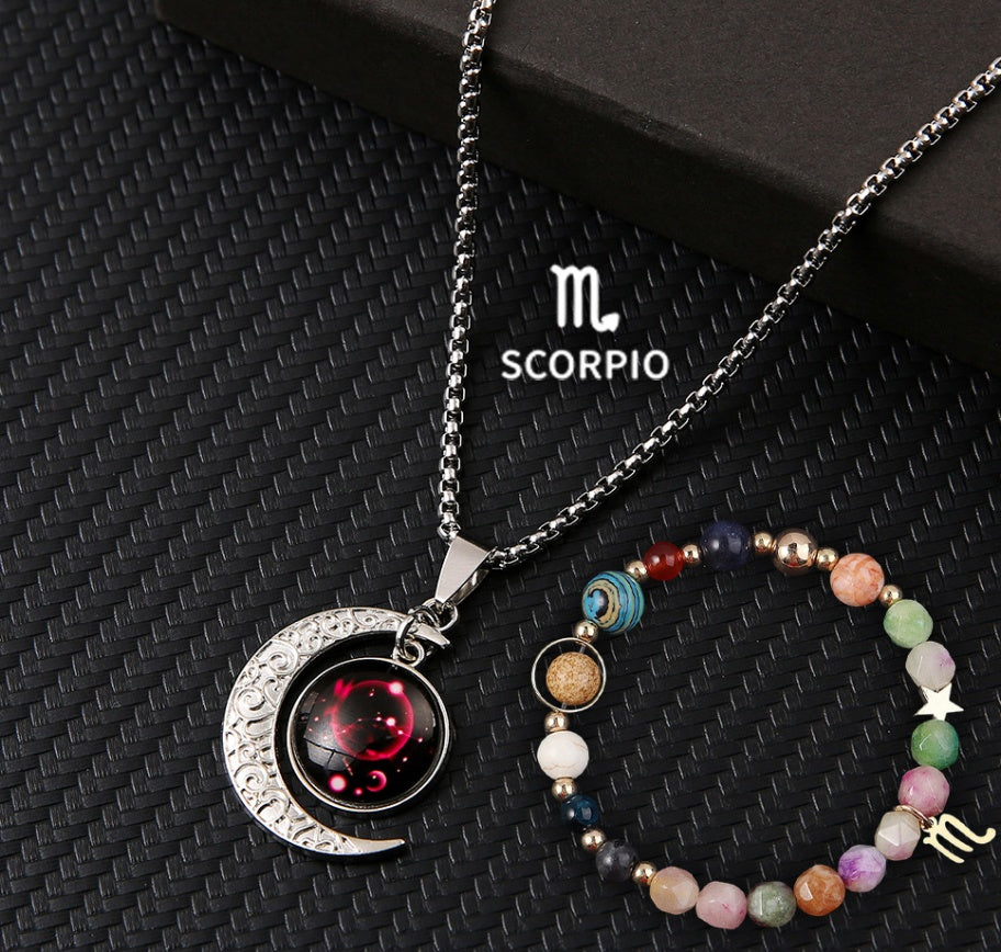 Natural Stone Necklace Set For The 12 Zodiac Signs What Else You Got?