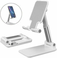 Adjustable Foldable Phone & Tablet Stand - Desktop Holder for iPhone, iPad & More - Work, Travel & Video Calls - Premium Stability & Portability