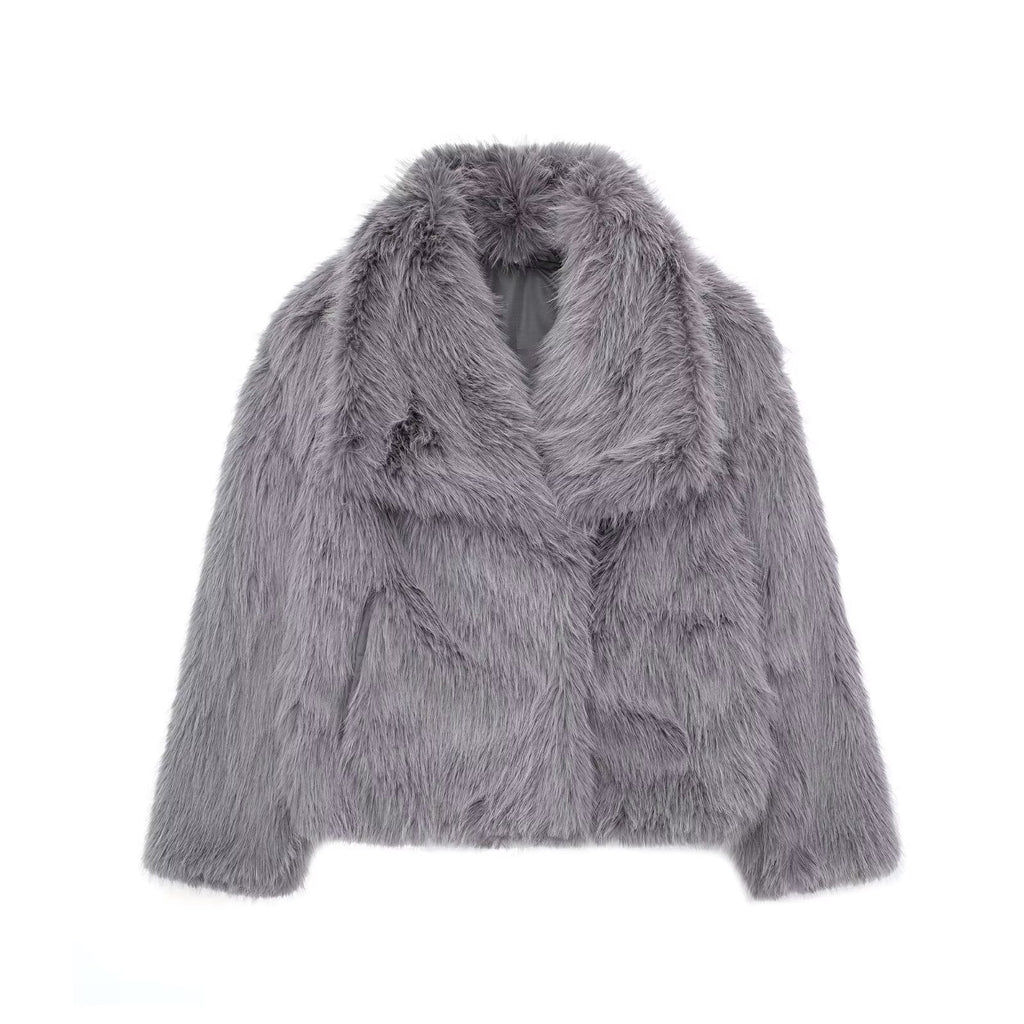 Fluffy Warm Plush Lapel Coat What Else You Got?