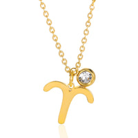 Zodiac Constellation Necklace – Birthstone Pendant Jewelry for Men & Women – 12 Zodiac Signs