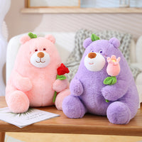 Flower Bear Plush Pillow – Adorable Stuffed Animal & Pillow Combo for Kids & Girls