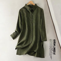 Effortless Summer Style: Women's Breathable Cotton-Linen Artistic Shirt