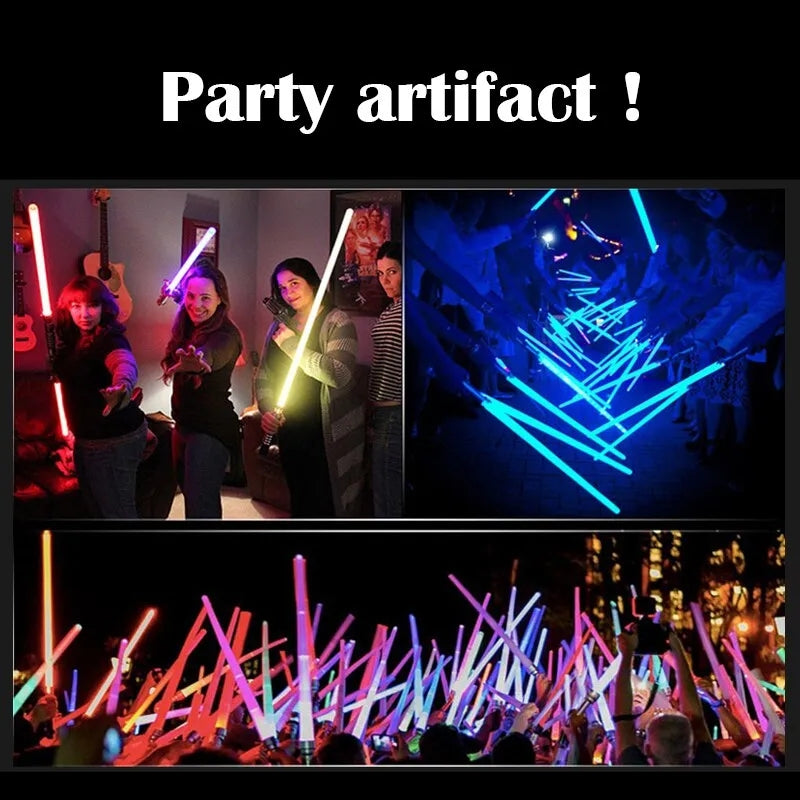 2pcs Toy Laser Sword Red And Blue Double Sword Retractable 2 In 1 Cosplay Glowing Weapon Boy Toy Children Gift What Else You Got?
