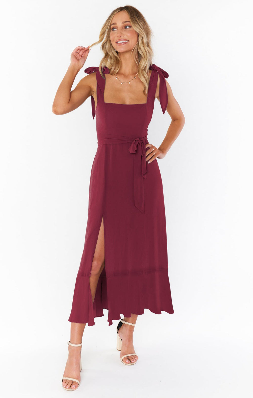 Temperament Suspender Split Dress With Lace-up Design Fashion Summer Ruffled Beach Dresses For Women What Else You Got?