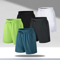 Men's Quick-Dry Ice Silk Beach Shorts — Lightweight Summer Swim Trunks for Pool & Vacation