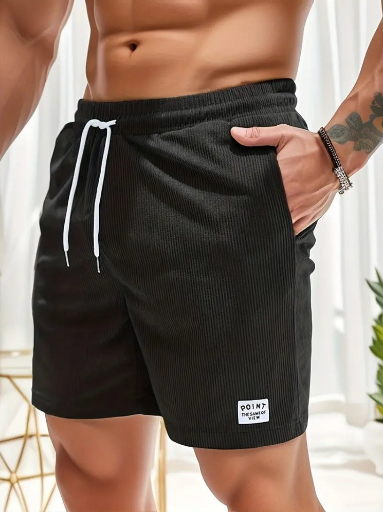 Lace-up Drawstring Shorts Summer Corduroy Sports Short Pants Mens Clothing What Else You Got?