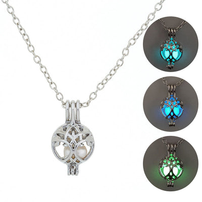 Glow-in-the-Dark Tree of Life DIY Round Necklace - Symbol of Faith & Light