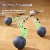 Automatic Cat Teasing Ball – Self-Rolling Interactive Toy for Cats & Dogs
