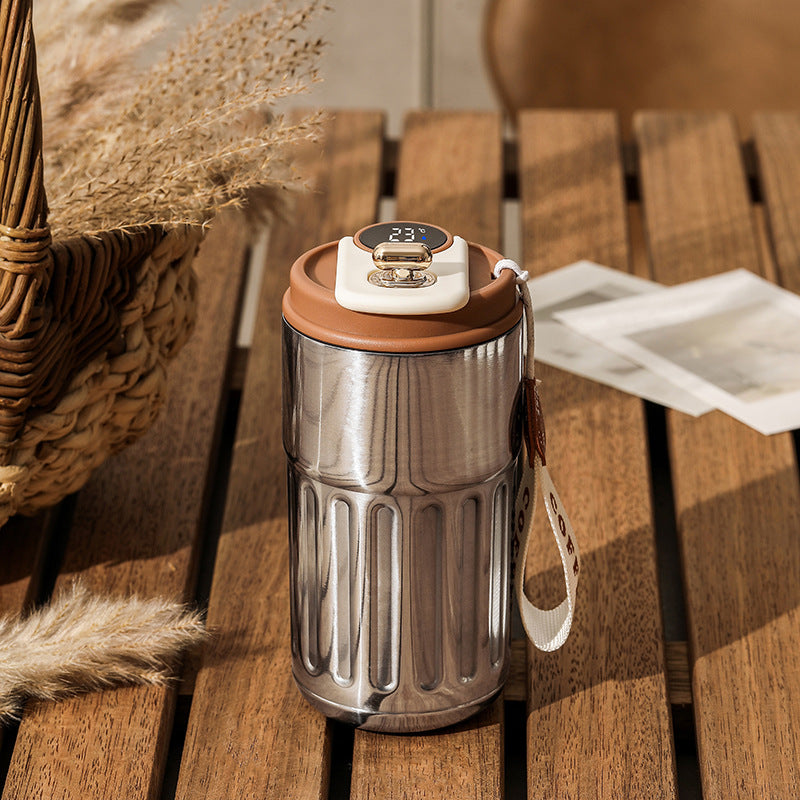 Smart Digital Thermal Bottle Portable Coffee Mug Stainless Steel Water Bottle In-Car Insulated Cup Keep Cold Vacuum Flasks 450ml What Else You Got?