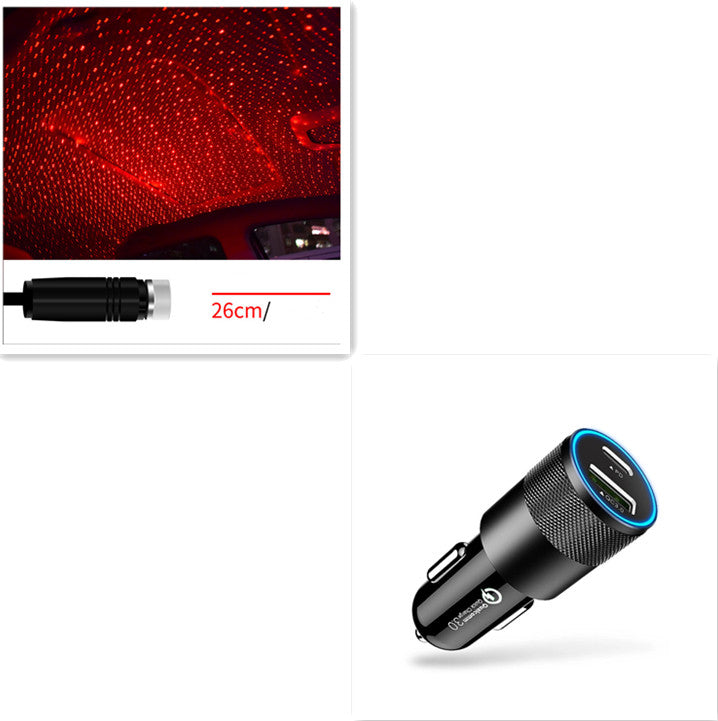 USB Starry Sky Car Light Projector – Galaxy LED Interior Ambient Lighting with Voice Control What Else You Got?
