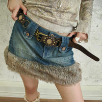 Unisex Riveted Metal Buckle Belt – Punk Hip-Hop Chain Belt