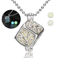 Glow-in-the-Dark Hollow Pendant Necklace - Luminous Geometric Clavicle Chain for Women & Girls - Lightweight & Hypoallergenic