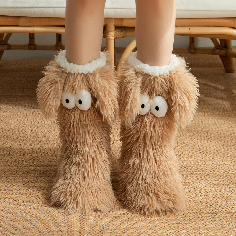 Thickened Plush Snow Socks – Fleece‑Lined Anti‑Slip Winter Warmers for Women (Cute Pet Design) What Else You Got?