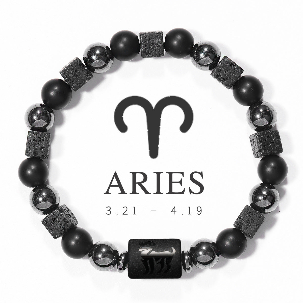 Twelve Zodiac Bracelet Couples Volcanic Stone Handmade Beaded Bracelet Accessory What Else You Got?