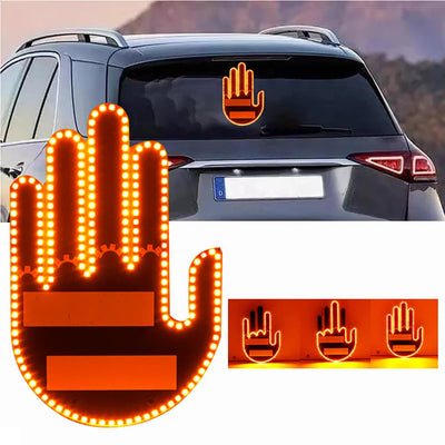 Holy Road Rage Helper! Funny LED Car Finger Sign with Remote - Spread Love or Laughter on the Road! 🚗💡