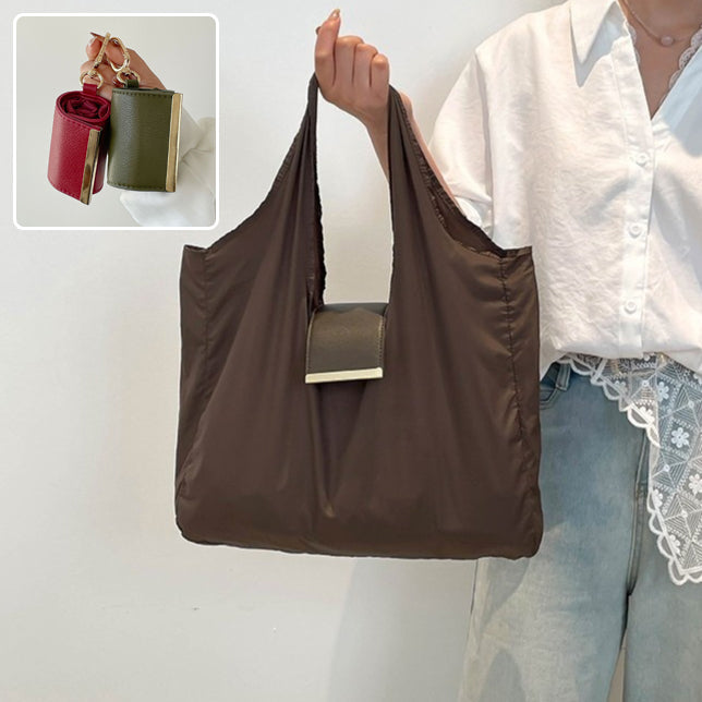 Women's Handbag With Key-ring Design Lightweight Shoulder Bag Large Capacity Shopping Bags What Else You Got?