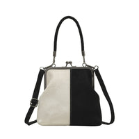 Vintage Patchwork Crossbody Bag – PU Leather Everyday Shoulder Purse