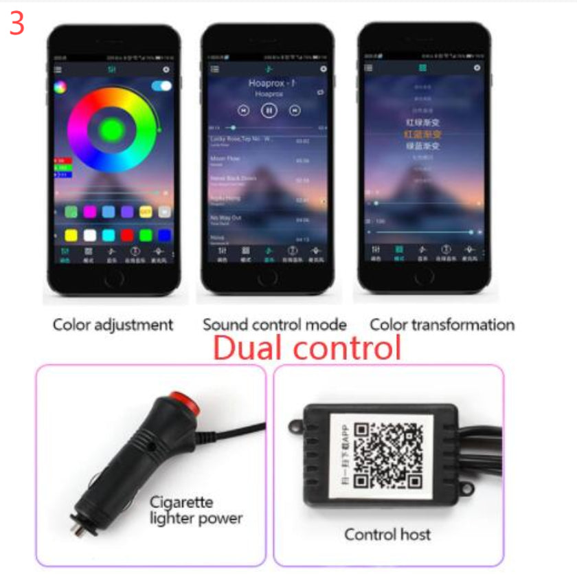 Car Fiber Optic Ambient Light Modified Car Interior Cool Light APP Rhythm Light What Else You Got?