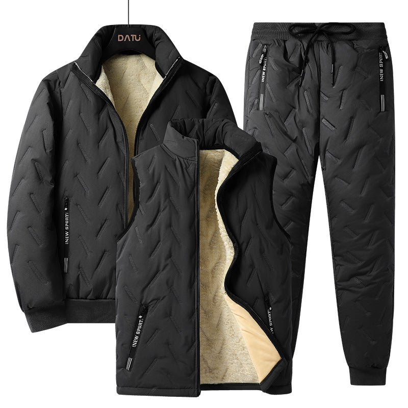 Autumn And Winter Men's Thermal Three-piece Suit What Else You Got?
