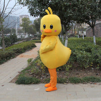 Adorable Big Yellow Duck Cartoon Costume - Fun & Faith-Inspired Winter Wear