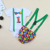 Adorable Biblical-Themed Baby Romper for Summer - Soft Cotton Outfit with Dinosaur & Dot Prints
