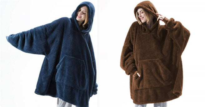 Oversized Wearable Blanket Hoodie – Double-Sided Fleece Sweatshirt with Big Pocket What Else You Got?