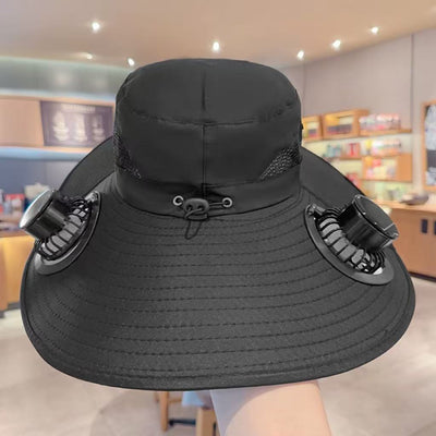 Stay Cool & Protected with a Solar-Powered Fan Hat