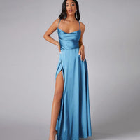 Elegant Backless Maxi Dress | High Waist V-Neck Split Gown for Women - 15 Colors