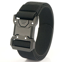 Tactical Quick Release Buckle Belt for Men - Military Style Braided Elastic Belt