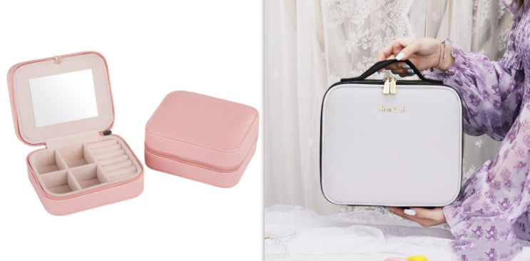 Smart LED Cosmetic Case with Full‑Screen Mirror – Large Capacity Portable PU Makeup Storage Bag (12" / 16") What Else You Got?
