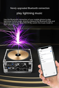 Music Tesla Coil Lightning Speaker — Touch-Reactive Bluetooth Palm Display