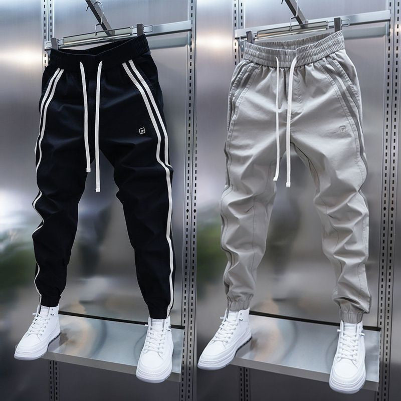 Men's Comfortable Casual Pants - Stylish Loose Fit with Drawstring Waist