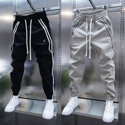 Men's Comfortable Casual Pants - Stylish Loose Fit with Drawstring Waist