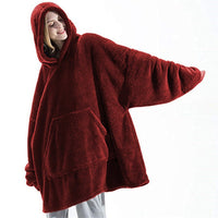 Ultra-Cozy Oversized Fleece Hoodie Blanket with Big Pocket – Warm Wearable Sweatshirt for Women