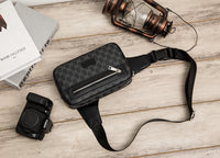 Vintage Christian Letter Print Men's Crossbody Bag - Shoulder Messenger Bag