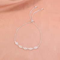 Glow-in-the-Dark Silver Leaf Copper Bracelet – Luminous Minimalist Jewelry for Women & Men