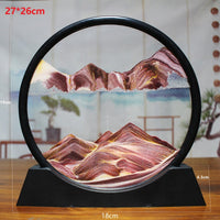 Divine 3D Quicksand Hourglass Art - Mesmerizing Glass Liquid Decor for Home & Office