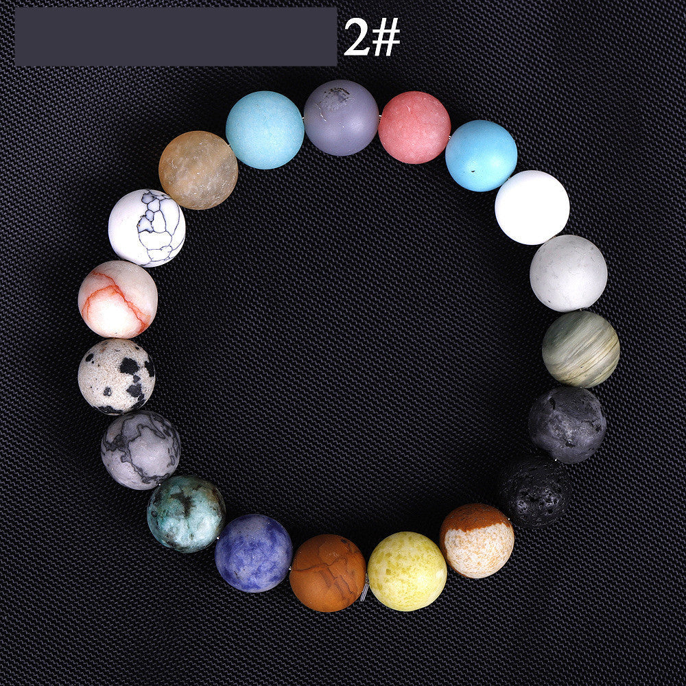 Solar System Planet Bracelet – Natural Stone Chakra Mala Bead Bracelet (Unisex, Handmade) What Else You Got?