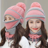Cozy 3-Piece Winter Hat Set for Women - Knitted Beanie, Scarf & Neck Warmer - Warm & Stylish - Perfect for Cold Weather - Available in Multiple Colors