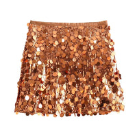 Glamorous Sequin Mini Skirt 2026 | Trending Party Skirt | Shimmer Bodycon Sheath | 8 Colors