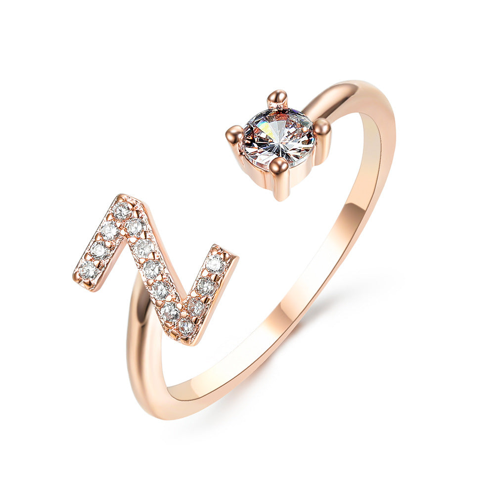 New Design Adjustable 26 Initial Letter Ring Fashion Jewelry For Women Simple Elegant Jewelry What Else You Got?