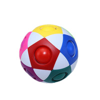 Rainbow Stress Relief Soccer Ball Cube - Fun & Educational Fidget Toy for Kids
