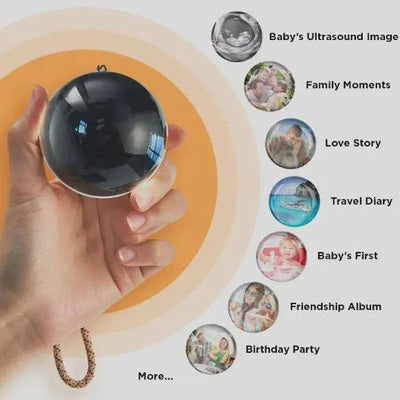 Personalized 3D Crystal Ball Video Player - DIY Memory Art Lamp with 2.7