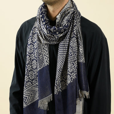 Ethnic Yarn-Dyed Totem Scarf – Unisex Rayon Winter Scarf 65 × 195 cm