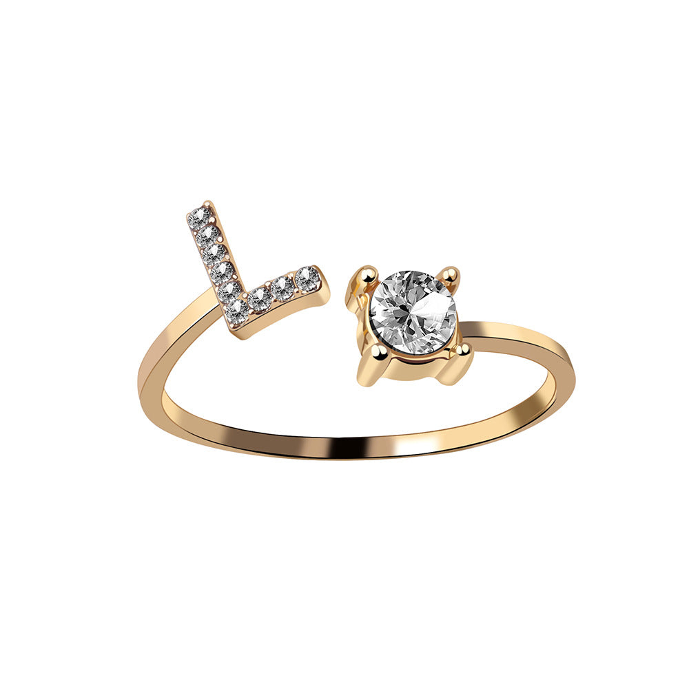 New Design Adjustable 26 Initial Letter Ring Fashion Jewelry For Women Simple Elegant Jewelry What Else You Got?