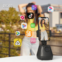 RK-80 360° Auto-Follow PTZ Phone Mount – Smart Tracking for Streaming & Vlogging