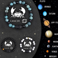 Crystal Stone Zodiac Sign Bracelet Stack Set – All 12 Signs | Celestial Energy Jewelry