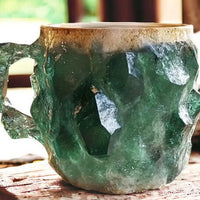 400ml Mineral Crystal Coffee Mug – Gemstone Resin Design, Unique Home & Kitchen Gift, 3D Artisan Mug