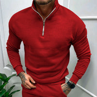 Heavenly Comfort Men's Zip-Up Sweatshirt: Warm Fleece-Lined Long Sleeve Top for Fall & Winter
