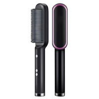2-in-1 Hair Straightener Brush – Electric Hot Comb with Adjustable Heat for Straightening & Curling